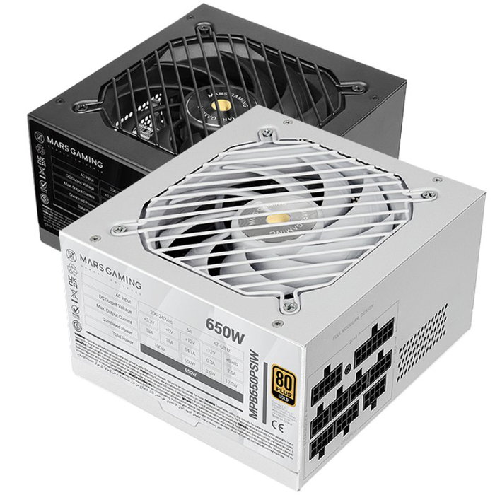 Mars Gaming MPB650PSI 650W 80+ Gold Blanco Full Modular ATX 3.1 Mars Gaming MPB650PSI 650W 80+ Gold Blanco Full Modular ATX 3.1